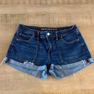 American Eagle Easy Shortie Denim Shorts Stretch Size 6